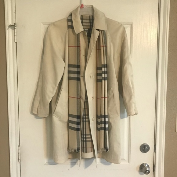 Burberry Trench Coat & Scarf